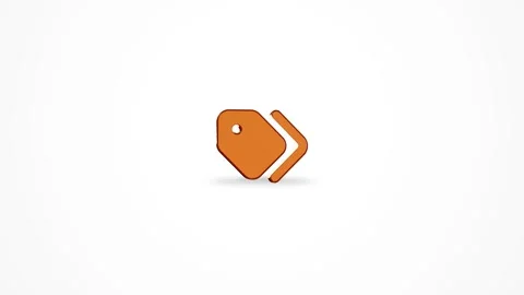 3D Multiple Price Tags Icon Animated Loop on White Background 4K Stock Footage 347650910
