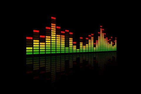 3D Music Equalizer Bars Stock Illustration