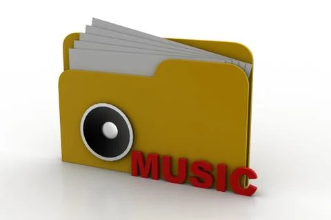 3d music file Free Stock Illustration
