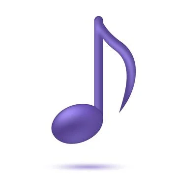 3d music note icon Stock Illustration