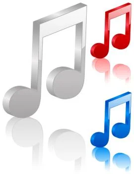 3d music note symbol イラスト素材