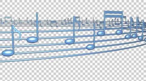 3D musical characters coming in threes FULL HD 1920Х1080 스톡 동영상 55252188