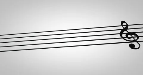 3D MusicSheet 01 Stock Footage 122935085