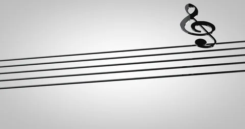 3D MusicSheet 02 Stock Footage 122935329