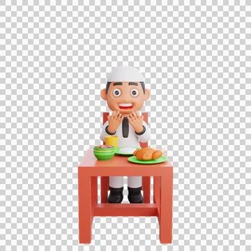 3d Muslim Man Stock Illustration