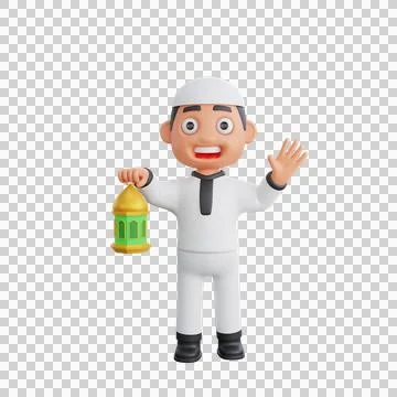 3d Muslim Man Stock Illustration