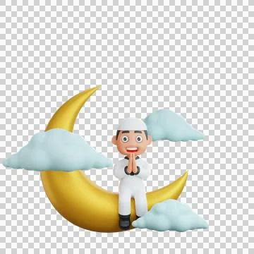 3d Muslim Man Stock Illustration