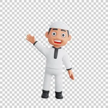 3d Muslim Man Stock Illustration