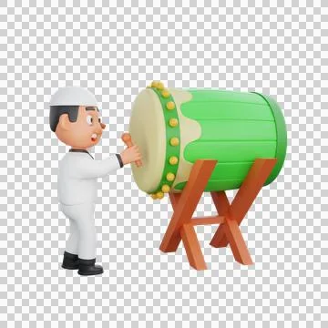 3d Muslim Man Stock Illustration