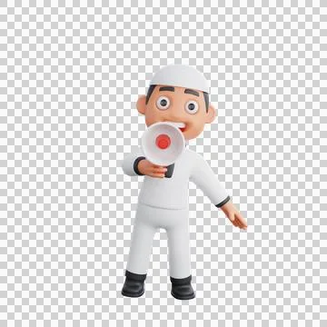 3d Muslim Man Stock Illustration