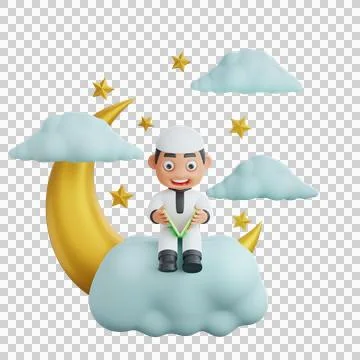 3d Muslim Man Stock Illustration