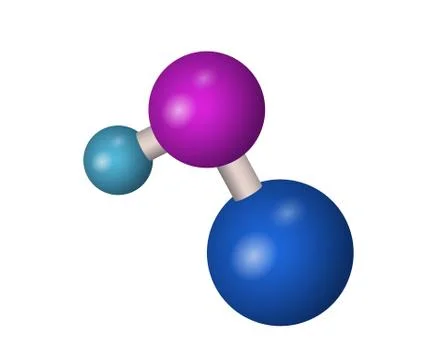 3D NaOH molecule. Stock Illustration