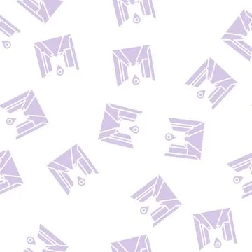 3d navigation system glyph seamless pattern Illustrazione stock