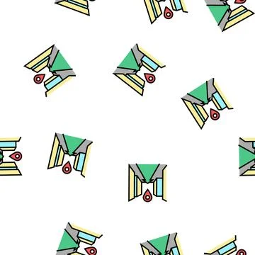 3d navigation system vector seamless pattern Illustrazione stock