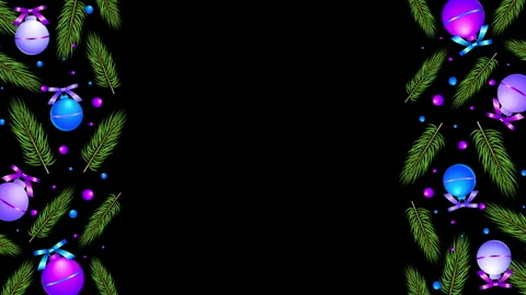 3D Neon Balls Frame Video stock 256481732