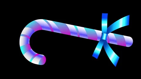 3D Neon candy cane v2 Stock Footage 256786429