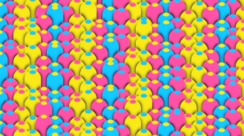 3D Neon Capsules Stock Footage 64652149