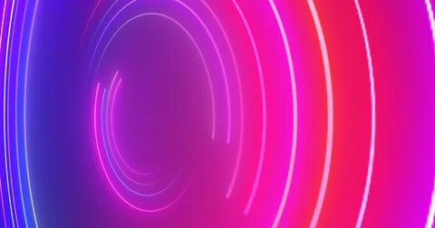 3d Neon circles moving bg. Show starter intro background for videos, titles.. Stock Illustration