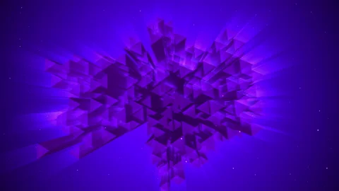 3D neon glow geometrical object rotating over black Video stock 145033622