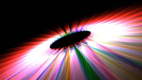3D neon glow geometrical object rotating over black Video stock 147896249