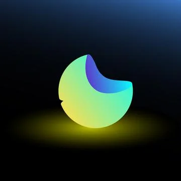3d neon light sphere Stock Illustration