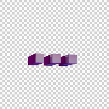 3D Neon Retro Icon - Pixel icon ellipsis symbol Stock Illustration