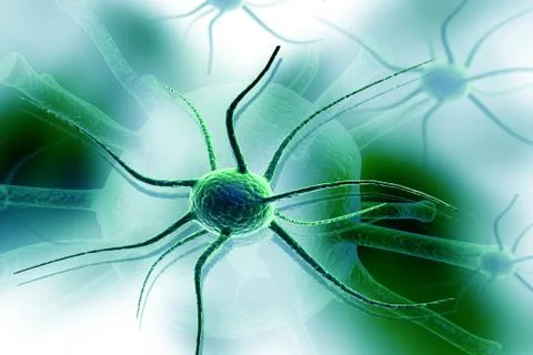 3d nerve cell Stock Illustration