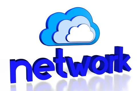 3D network / cloud computing concept Stock Illustration