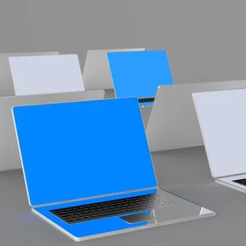 3d network computer as concept Stock Illustration