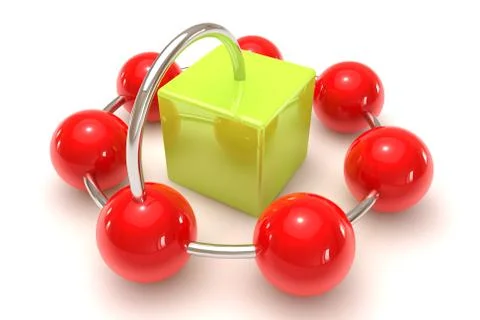 3d network concept Stock-Illustration