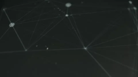 3D network connection, nodes interconnected by thin lines Stock Footage 332920787