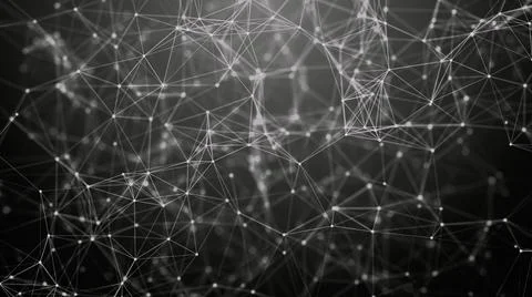 3d Network connections background with connecting lines and dots Stock Illustration