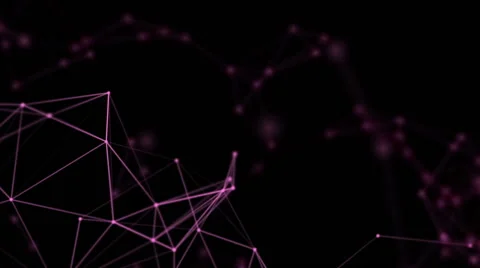 3D network evolving, purple Video stock 51070404