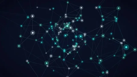 3D network graph node link seamless loop motion background Stock-Footage 344799336