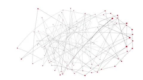 3D Network Loop with Nodes and Connectors. Stock Footage 337971758