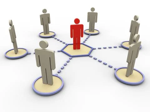 3d network of people Stock Illustration