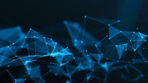 3d network technology in future Stock Illustration