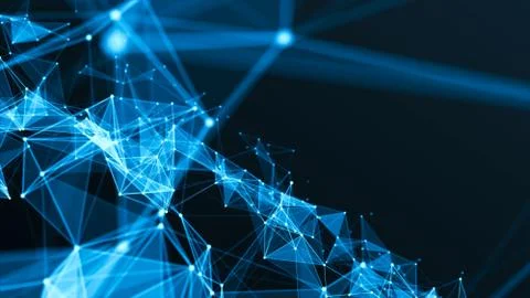 3d network technology in future Stock Illustration