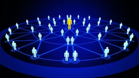 3d network Virtual studio Illustrazione stock