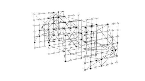 3D Neural Network Network Loop – Artificial Intelligence and Deep Learning. Stock Footage 342260269
