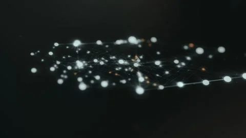 3D Neural network, nodes connected by lines Stock Footage 332045708