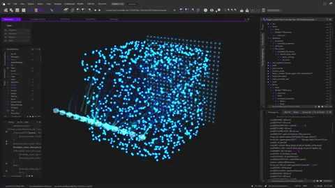 3D Neural Network Nodes Visualisation Interface Stock Footage 296177182