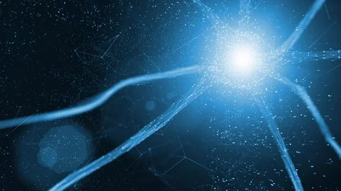 3d neuron cell motion copy space background Stock Footage 111295035