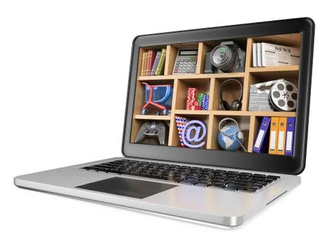 3D New technologies. Multimedia concept Illustrazione stock