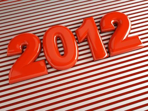 3d new year 2012 Stock Illustration