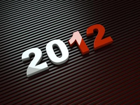3d new year 2012 Stock-Illustration