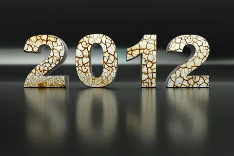 3d new year 2012 Stock Illustration