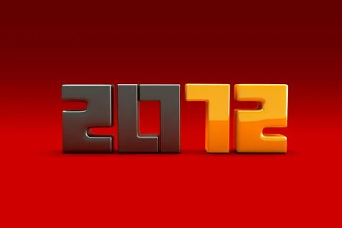 3d new year 2012 Stock Illustration