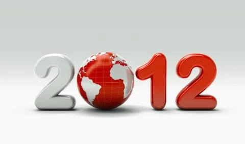 3d new year 2012 Stock Illustration