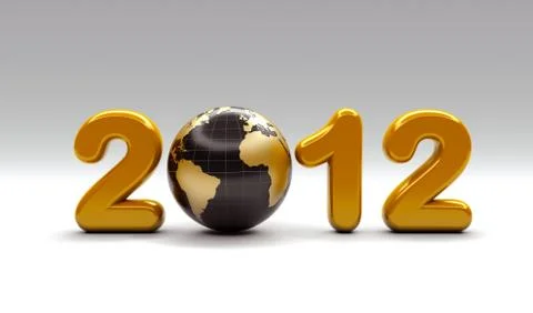 3d new year 2012 shape Stock-Illustration